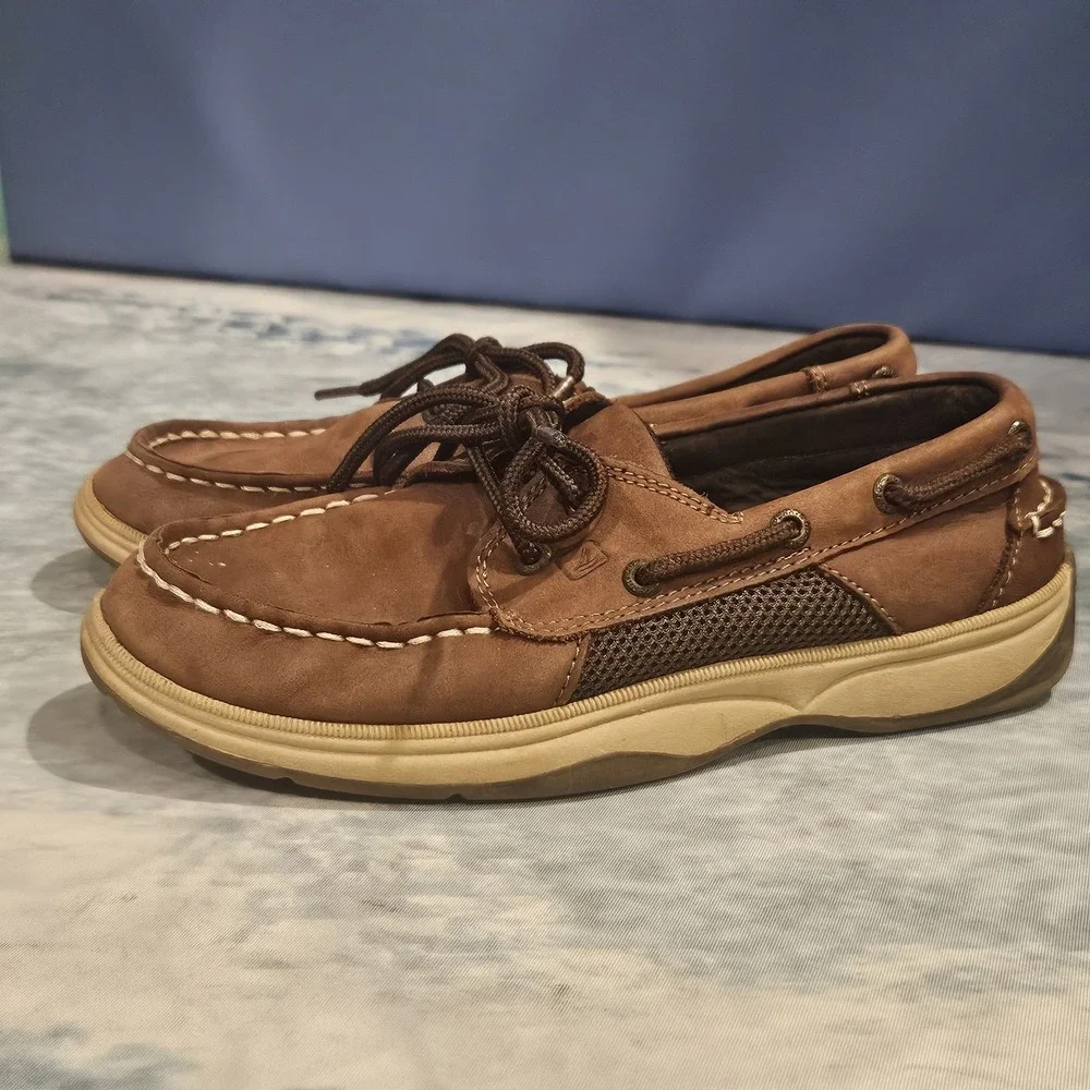 Sperry Top-Sider‎ Intrepid Brown Leather Boat Shoes Boys Size 3M